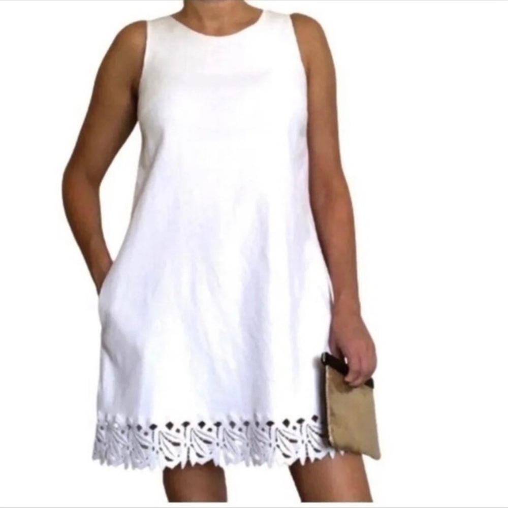 Ermanno Scervino sleeveless white casual summer dress xs